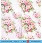 Preview: Kleine Rosen auf rosa - 1 Cocktail Serviette halbes Motiv